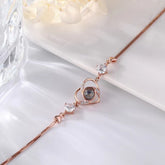 Lumiere Projection Bracelet – Heart Diamond with Hidden Message